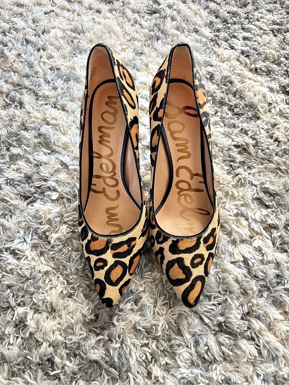 Sam Edelman Tristan Pointed Toe Pump Leopard Heels US 8.5